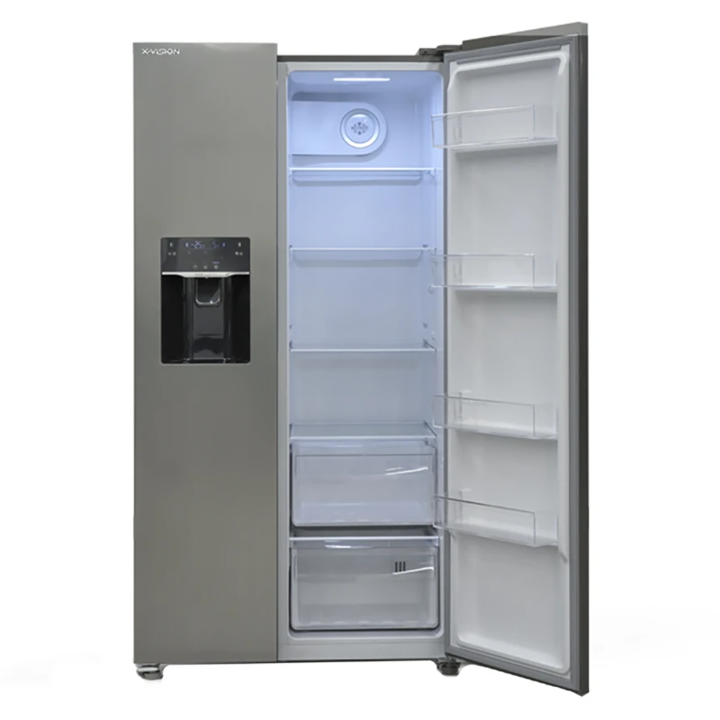 فروش نقدی و اقساطی یخچال فریزر ساید بای ساید 28 فوت ایکس ویژن مدل HS600-WI/SI