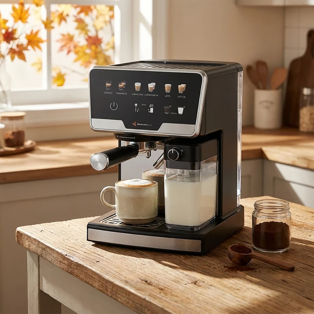 فروش نقدي و اقساطی اسپرسو ساز اسپرسو ساز 1700 میلی‌لیتر مباشی مدل ME-ECM2507
