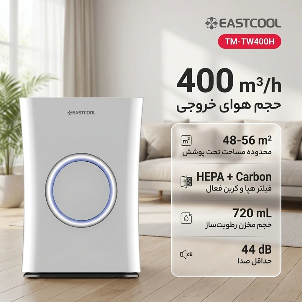 فروش نقدي و اقساطي تصفیه کننده هوا ایستکول مدل TM-TW400H