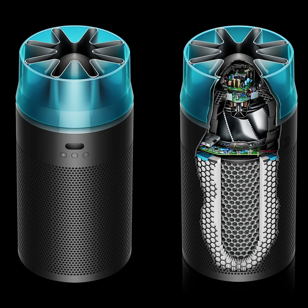 فروش نقدي و اقساطي دستگاه تصفیه کننده هوا خانگی ۲مرحله ای دایسون مدل HushJet Compact HJ10